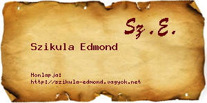 Szikula Edmond névjegykártya
